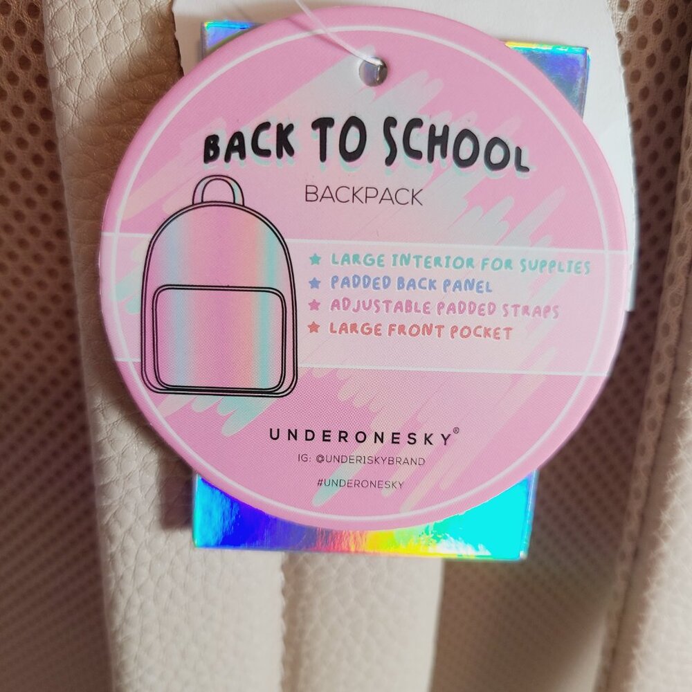 Under One Sky Cream Backpack – Strawberry Charm Design – NWT - Picture 9 of 13